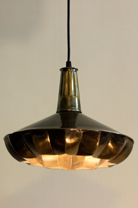 pintuck lamp 03 in brass antique designed by sahil & sarthak